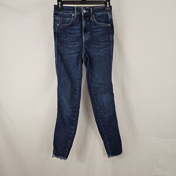 Free People Raw High Rise Jegging Womens Size 26 Deep Indigo - Picture 3 of 9